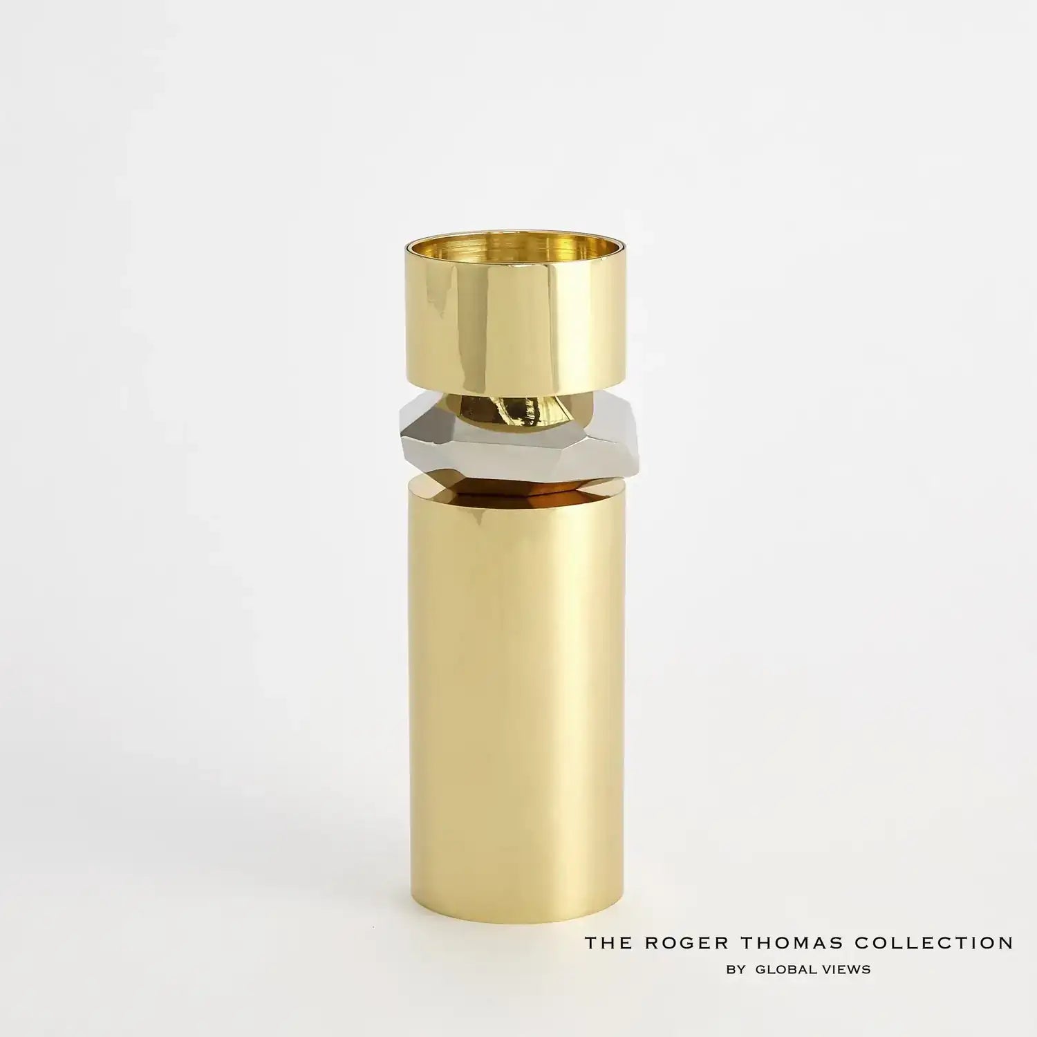 GLOBAL VIEWS ROMANO BRASS CANDLE HOLDER - Decorative Accents