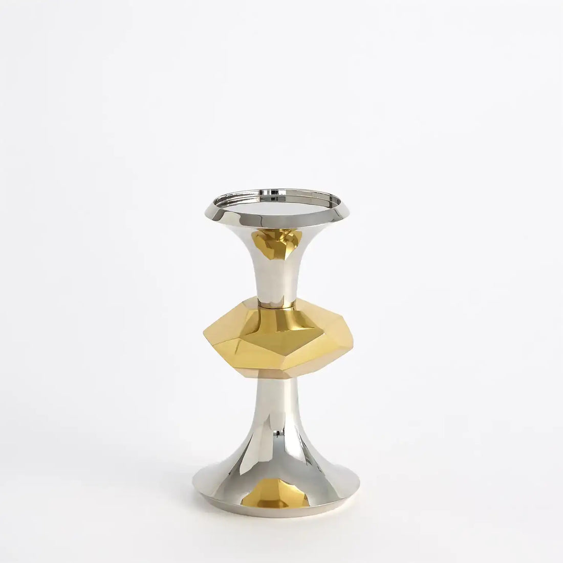 GLOBAL VIEWS GABRIEL NICKEL CANDLE HOLDER - Decorative Accents