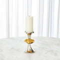 GLOBAL VIEWS GABRIEL NICKEL CANDLE HOLDER - Decorative Accents