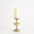 GLOBAL VIEWS GABRIEL NICKEL CANDLE HOLDER - Decorative Accents