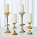 GLOBAL VIEWS GABRIEL NICKEL CANDLE HOLDER - Decorative Accents