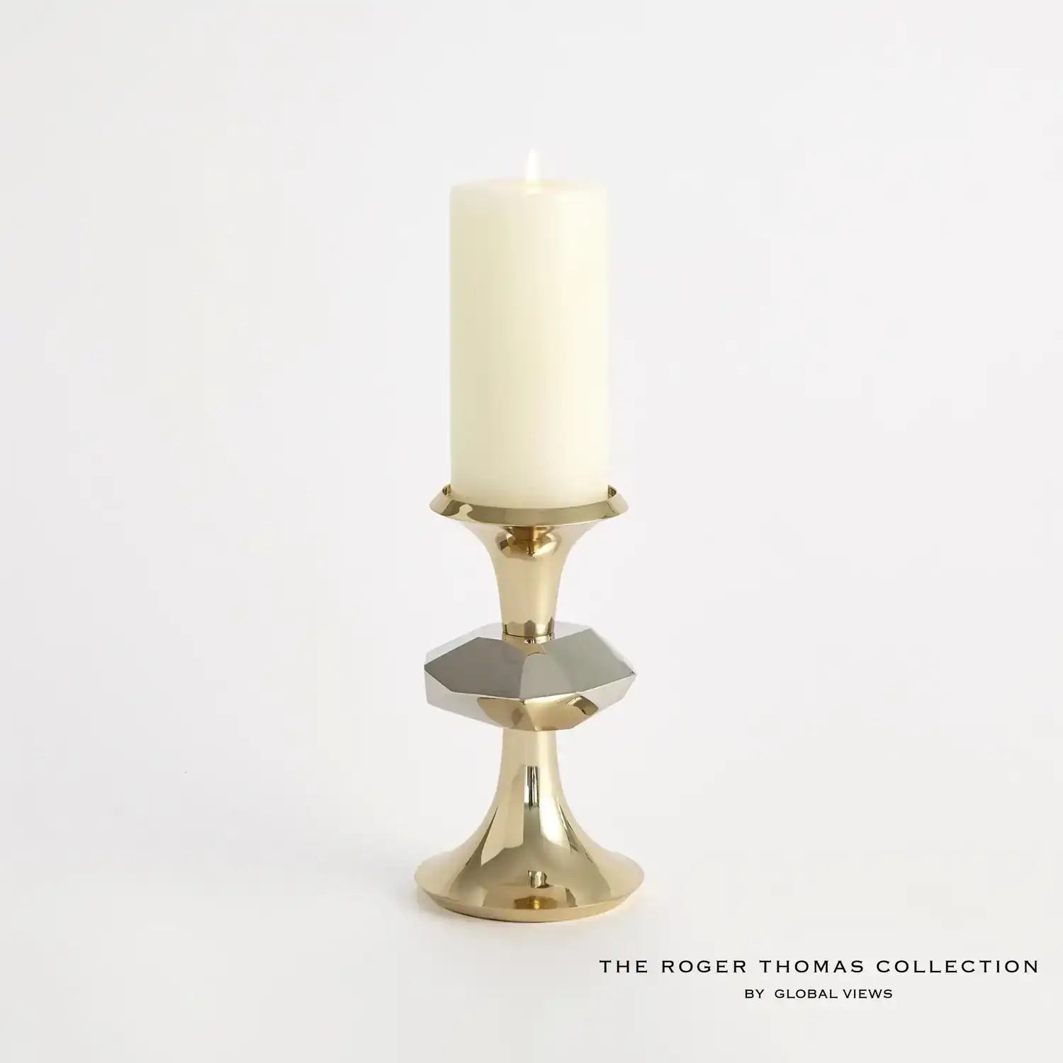 GLOBAL VIEWS GABRIEL BRASS CANDLE HOLDER - Decorative Accents