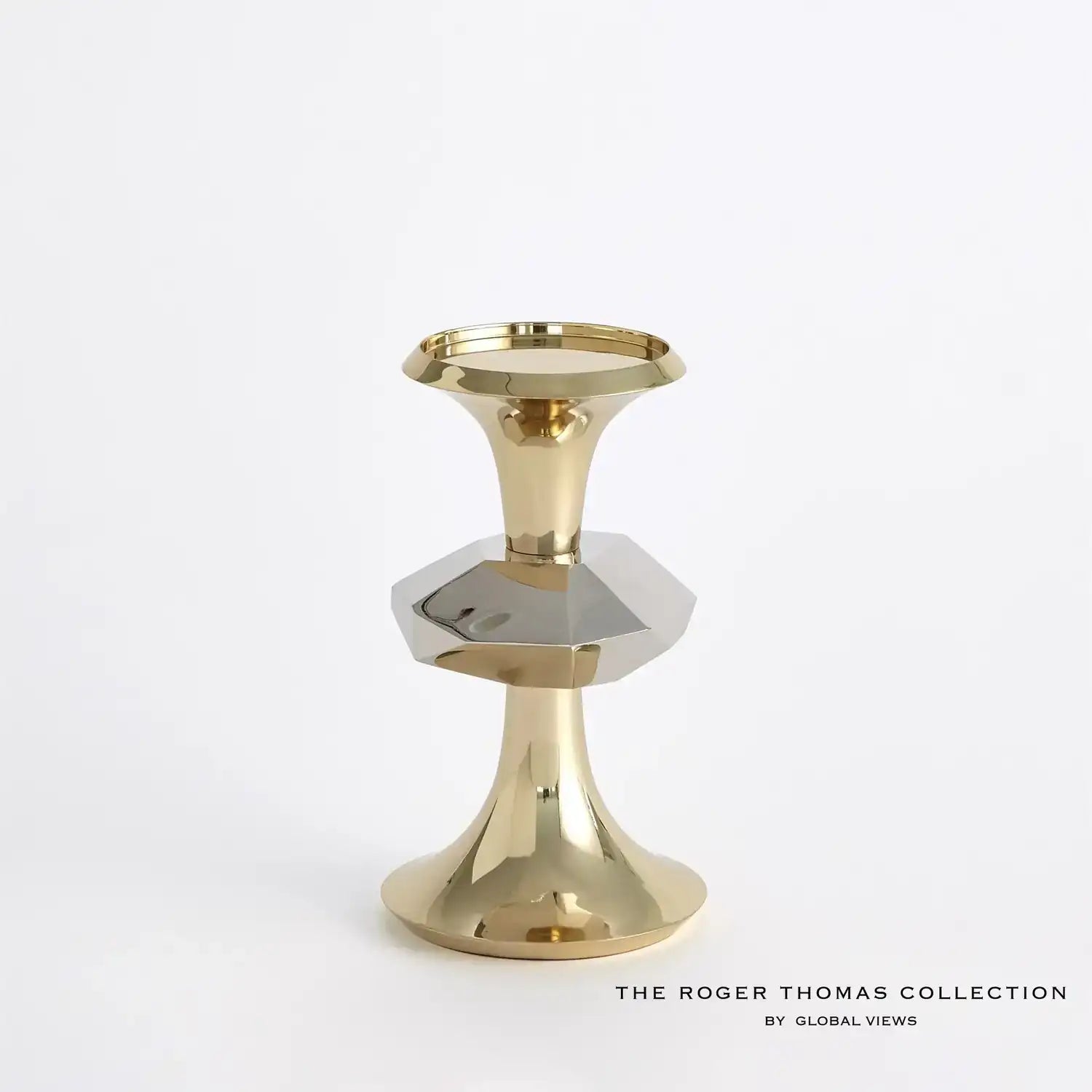 GLOBAL VIEWS GABRIEL BRASS CANDLE HOLDER - Decorative Accents