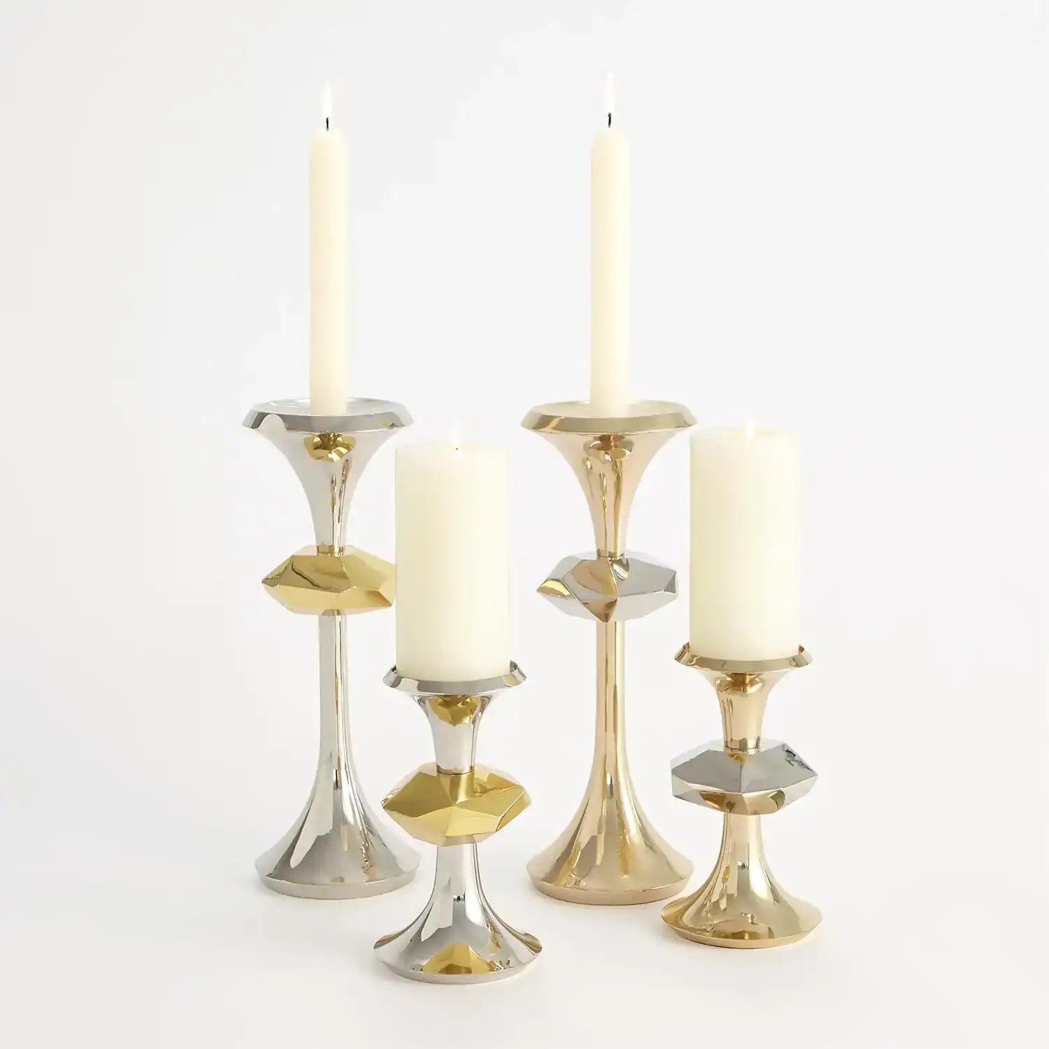 GLOBAL VIEWS GABRIEL BRASS CANDLE HOLDER - Decorative Accents