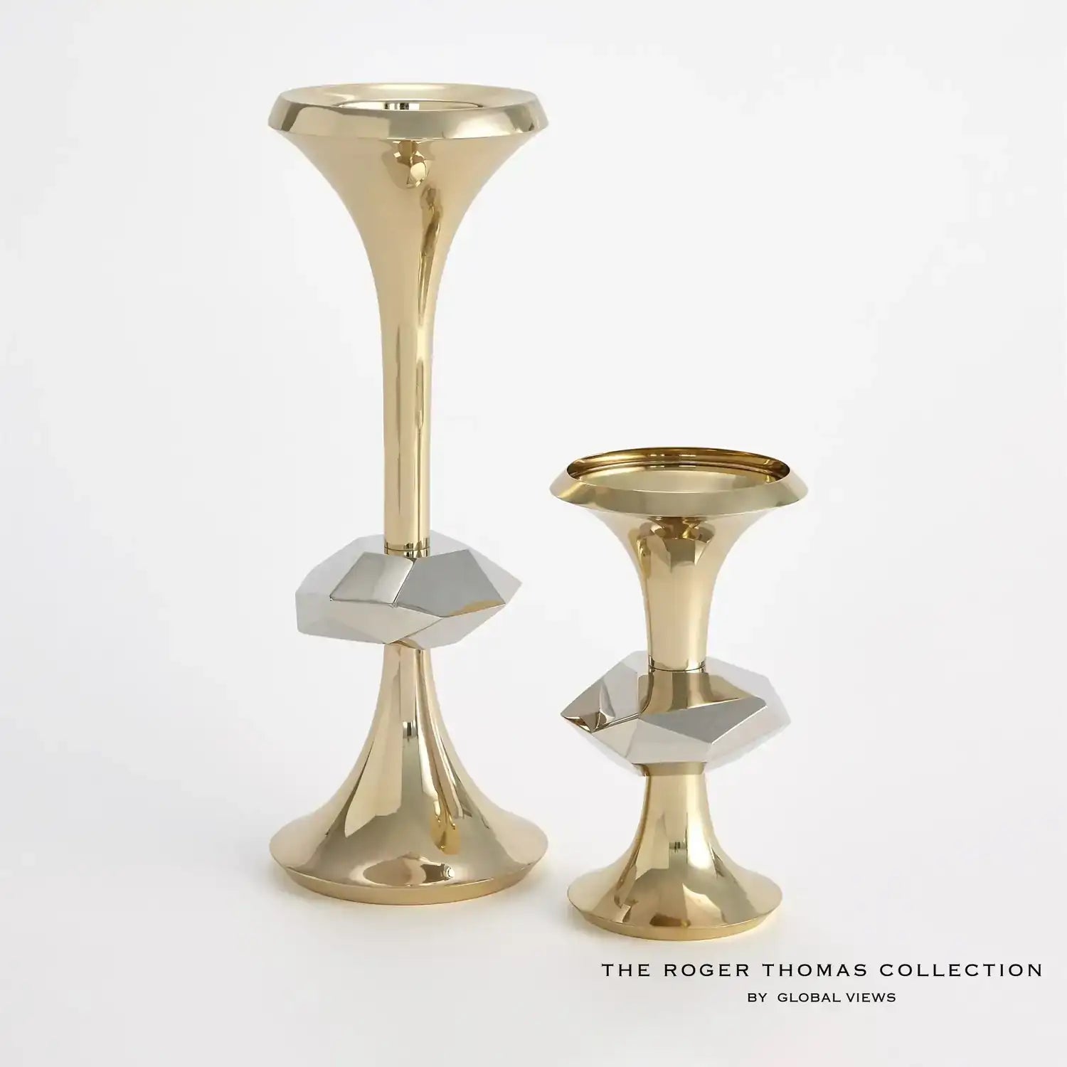 GLOBAL VIEWS GABRIEL BRASS CANDLE HOLDER - Decorative Accents