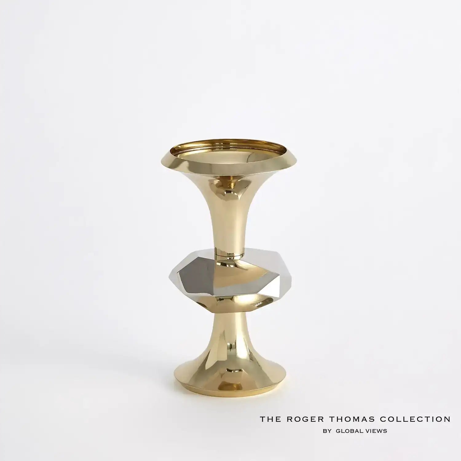 GLOBAL VIEWS GABRIEL BRASS CANDLE HOLDER - Decorative Accents