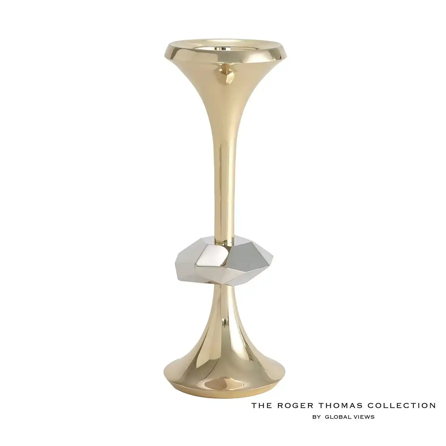 GLOBAL VIEWS GABRIEL BRASS CANDLE HOLDER - Decorative Accents