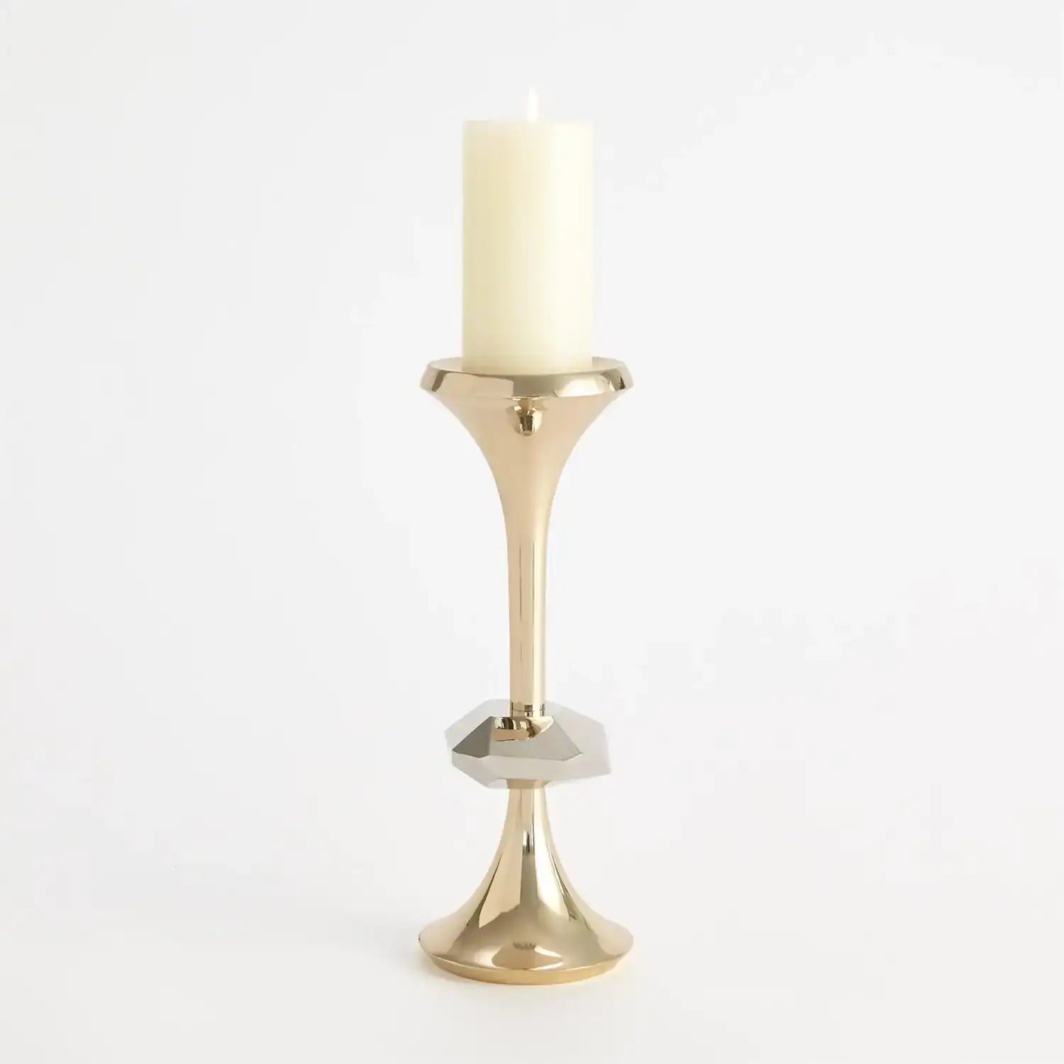 GLOBAL VIEWS GABRIEL BRASS CANDLE HOLDER - Decorative Accents