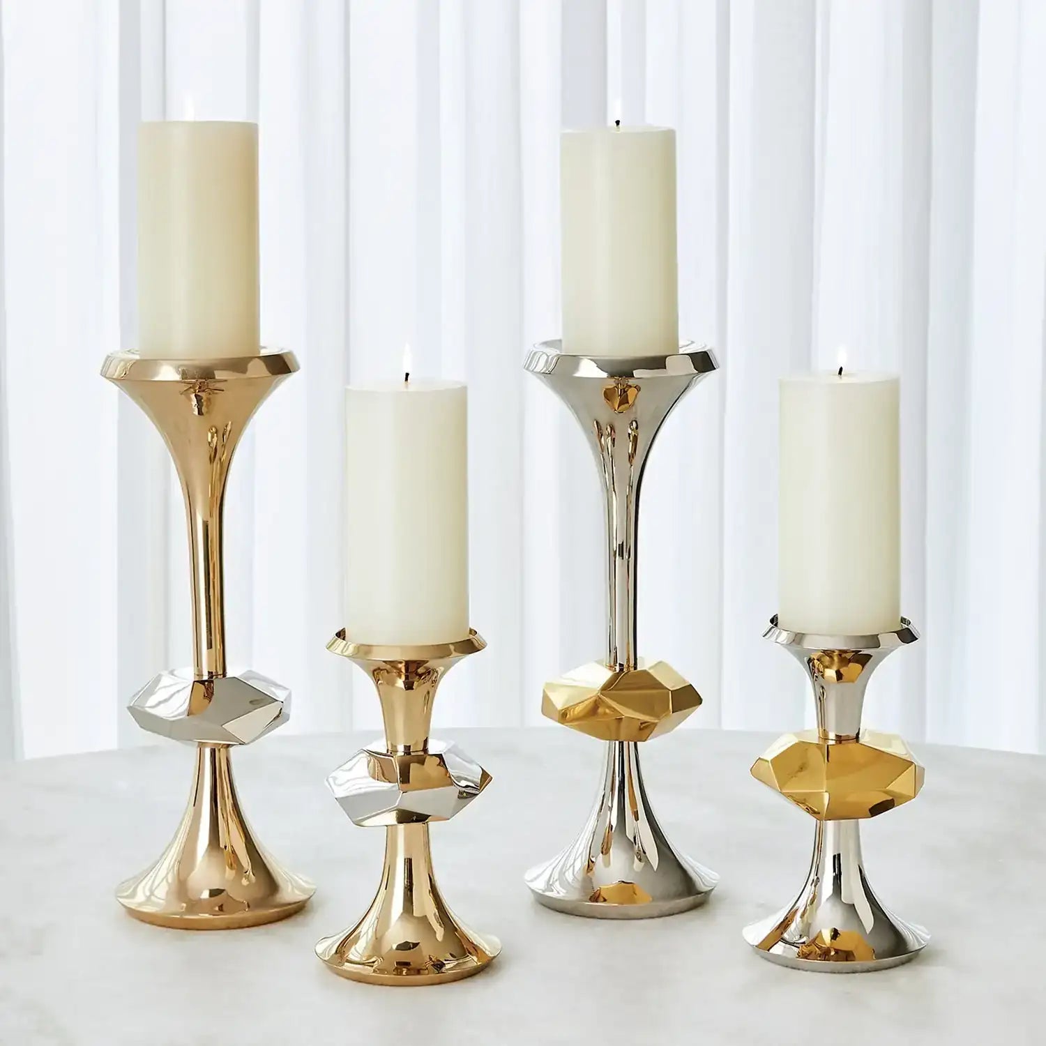 GLOBAL VIEWS GABRIEL BRASS CANDLE HOLDER - Decorative Accents