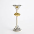 GLOBAL VIEWS GABRIEL NICKEL CANDLE HOLDER - Decorative Accents