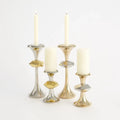 GLOBAL VIEWS GABRIEL NICKEL CANDLE HOLDER - Decorative Accents