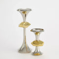 GLOBAL VIEWS GABRIEL NICKEL CANDLE HOLDER - Decorative Accents