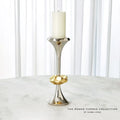 GLOBAL VIEWS GABRIEL NICKEL CANDLE HOLDER - Decorative Accents