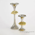 GLOBAL VIEWS GABRIEL NICKEL CANDLE HOLDER - Decorative Accents