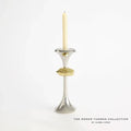GLOBAL VIEWS GABRIEL NICKEL CANDLE HOLDER - Decorative Accents