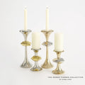 GLOBAL VIEWS GABRIEL NICKEL CANDLE HOLDER - Decorative Accents