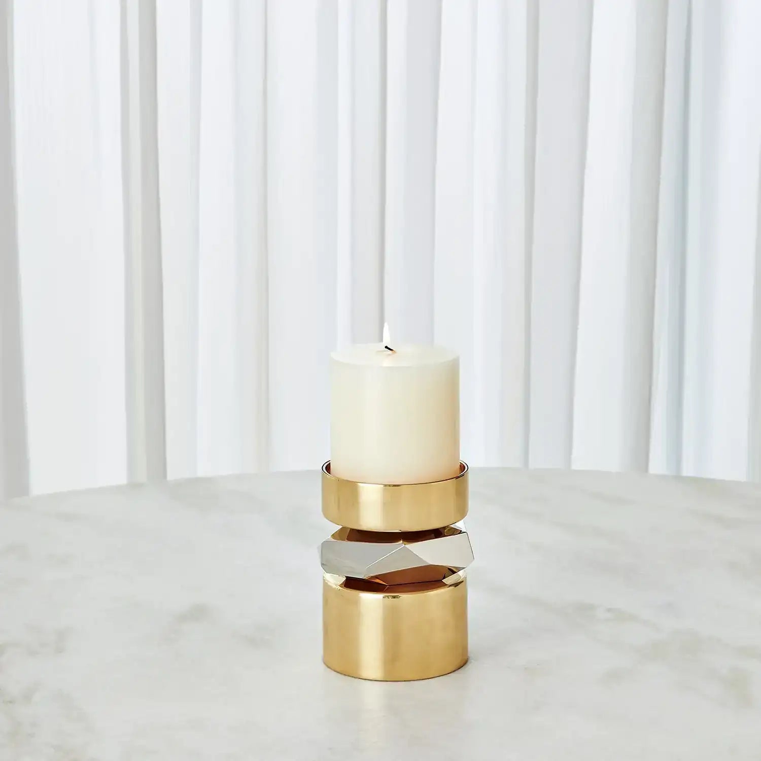 GLOBAL VIEWS ROMANO BRASS CANDLE HOLDER - Decorative Accents