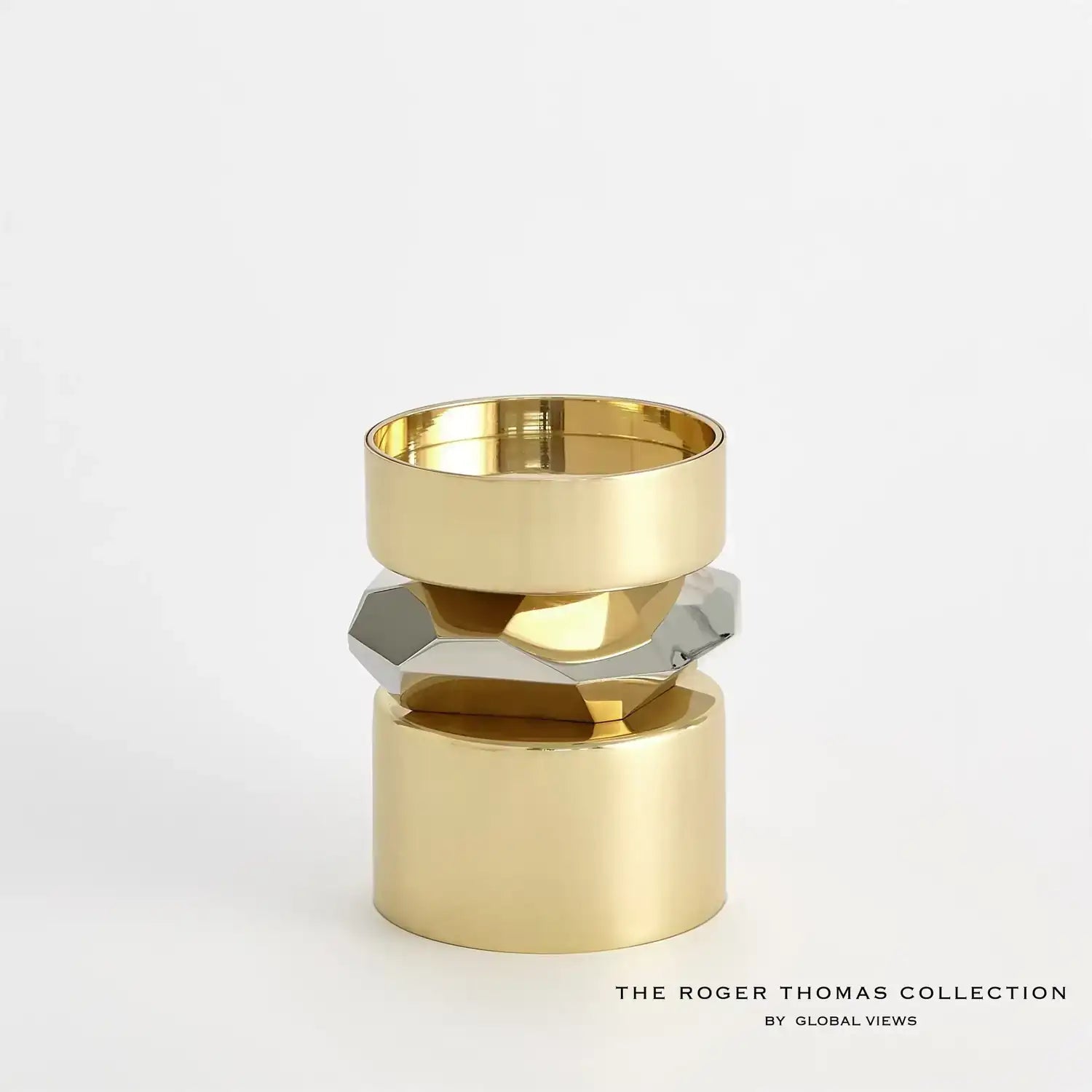 GLOBAL VIEWS ROMANO BRASS CANDLE HOLDER - Decorative Accents