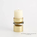 GLOBAL VIEWS ROMANO BRASS CANDLE HOLDER - Decorative Accents