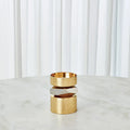 GLOBAL VIEWS ROMANO BRASS CANDLE HOLDER - Decorative Accents