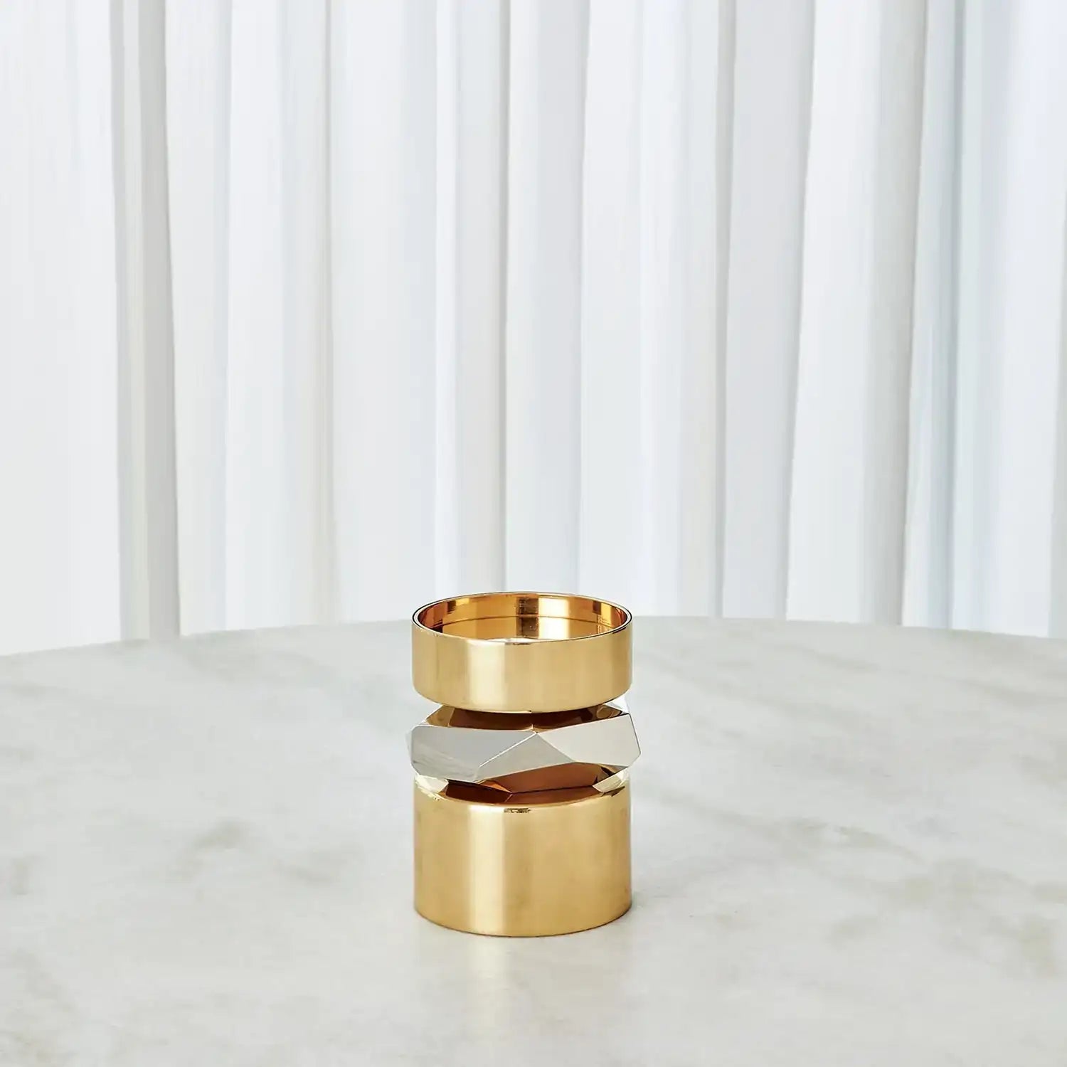 GLOBAL VIEWS ROMANO BRASS CANDLE HOLDER - Decorative Accents
