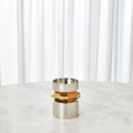 GLOBAL VIEWS ROMANO NICKEL CANDLE HOLDER - Decorative Accents