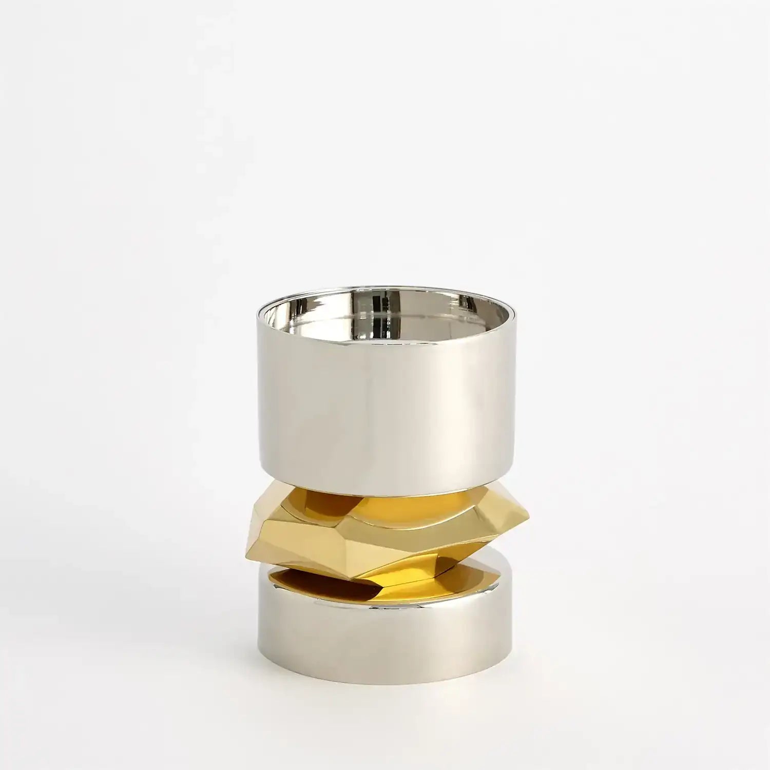 GLOBAL VIEWS ROMANO NICKEL CANDLE HOLDER - Decorative Accents