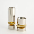 GLOBAL VIEWS ROMANO NICKEL CANDLE HOLDER - Decorative Accents