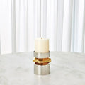 GLOBAL VIEWS ROMANO NICKEL CANDLE HOLDER - Decorative Accents