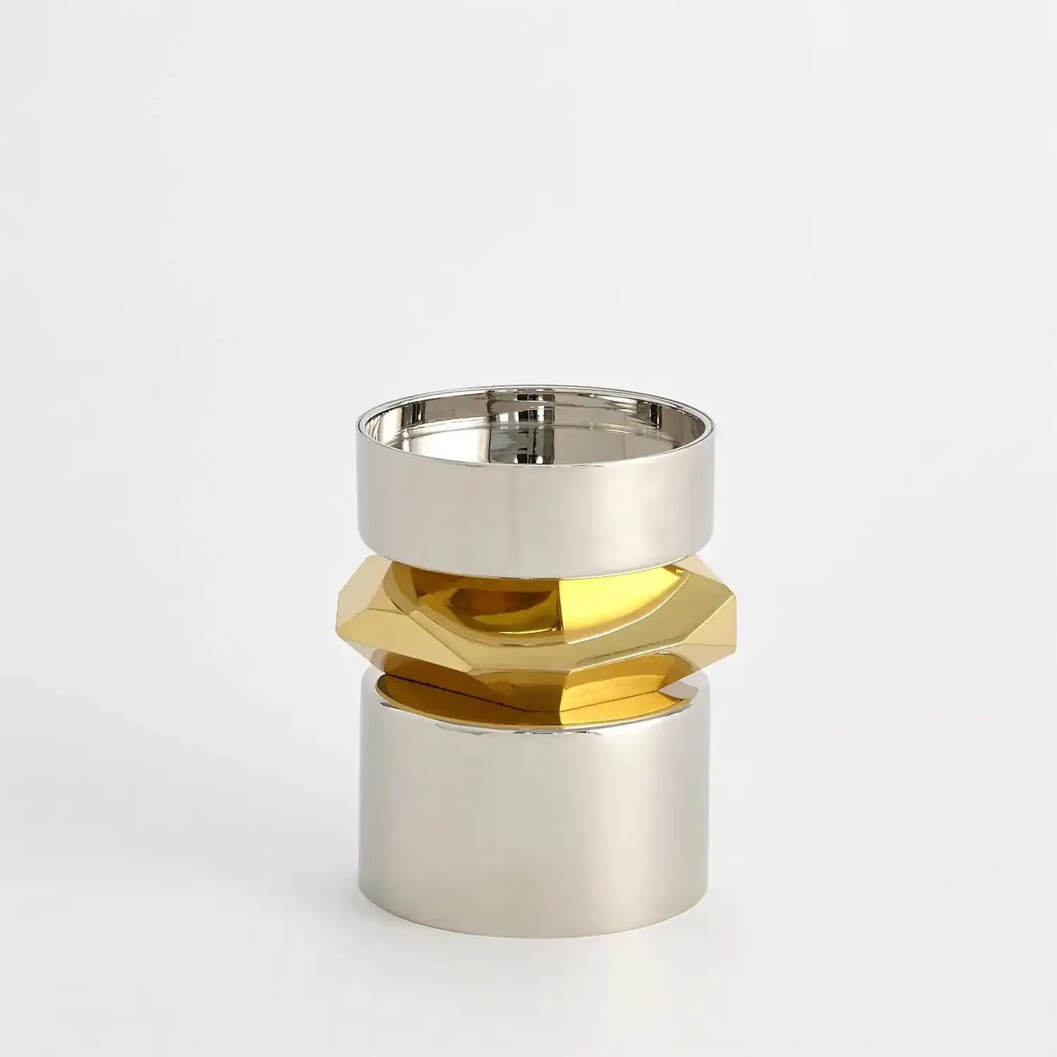 GLOBAL VIEWS ROMANO NICKEL CANDLE HOLDER - Decorative Accents