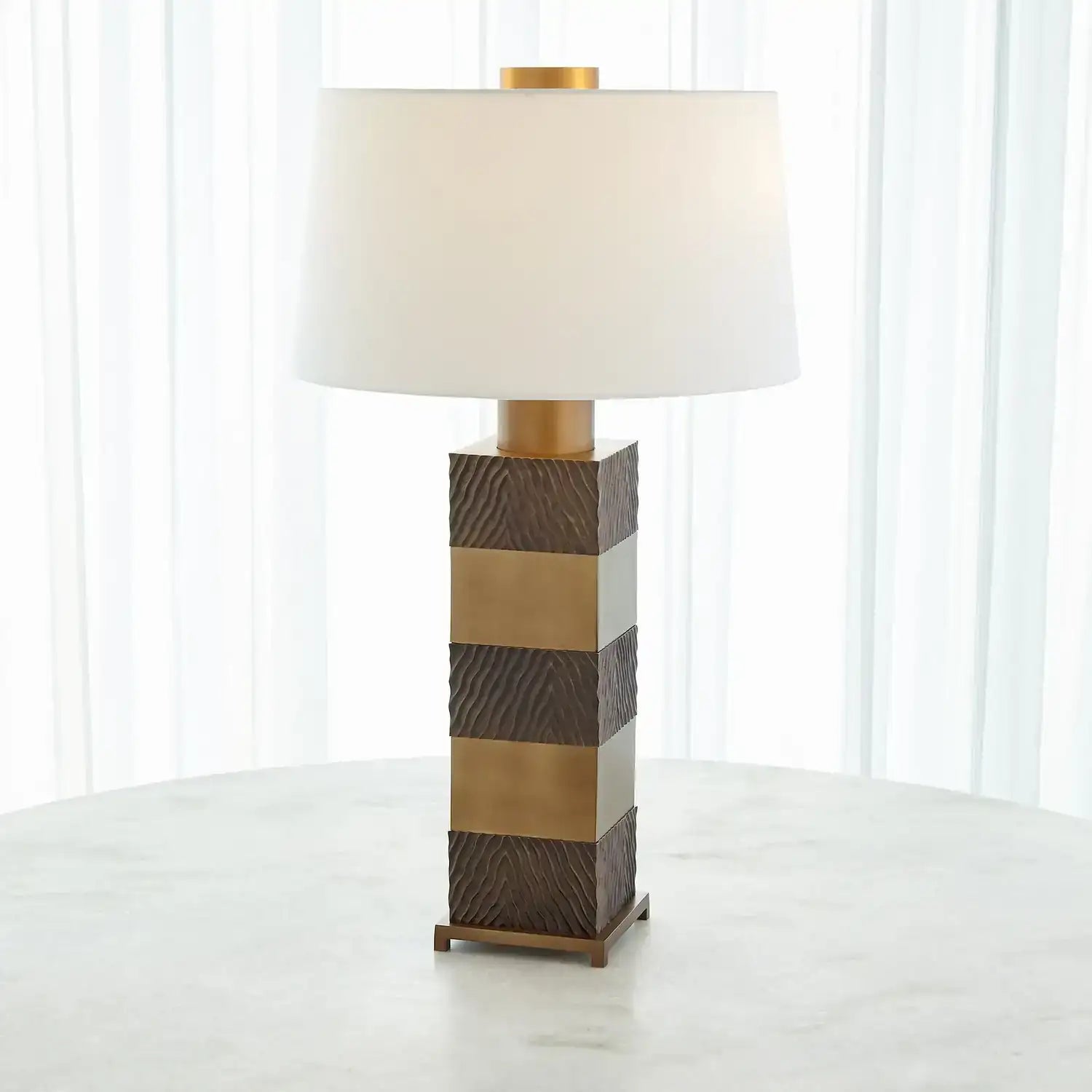 GLOBAL VIEWS, STACK LAMP, TABLE LAMPS