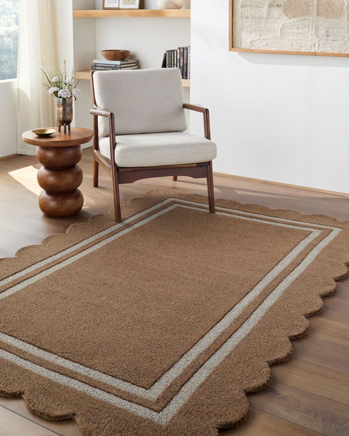 LIVABLISS SCALLOPED HANDMADE RUG - Rugs