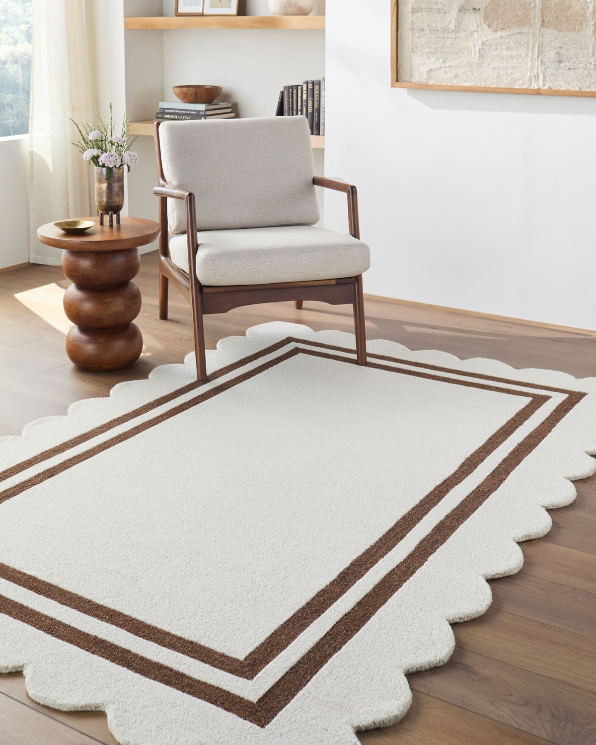 LIVABLISS SCALLOPED HANDMADE RUG - Rugs