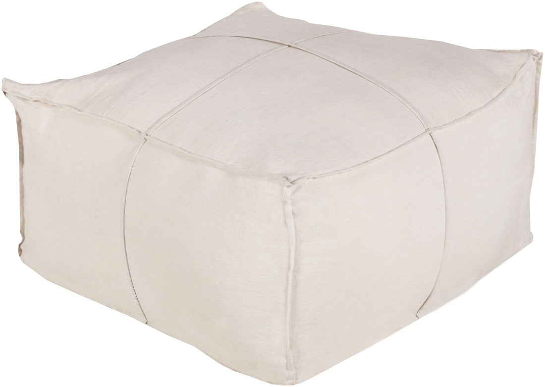 LIVABLISS SOLID LINEN POUF - Benches, Ottoman, Stools