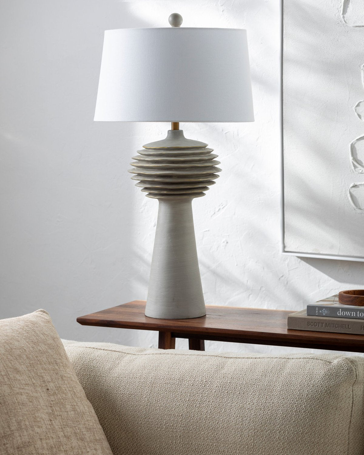 SURYA, TERRA STRATA ACCENT TABLE LAMP, TABLE LAMPS