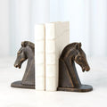 GLOBAL VIEWS TROJAN HORSE HEAD BOOKENDS - Decorative Accents
