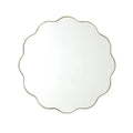 GLOBAL VIEWS SCALLOPED ROUND MIRROR WITH GOLD METAL FRAME | WDS8177-GV - DO NOT SHOW ON WEBSITE