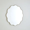 GLOBAL VIEWS SCALLOPED ROUND MIRROR WITH GOLD METAL FRAME | WDS8177-GV - DO NOT SHOW ON WEBSITE