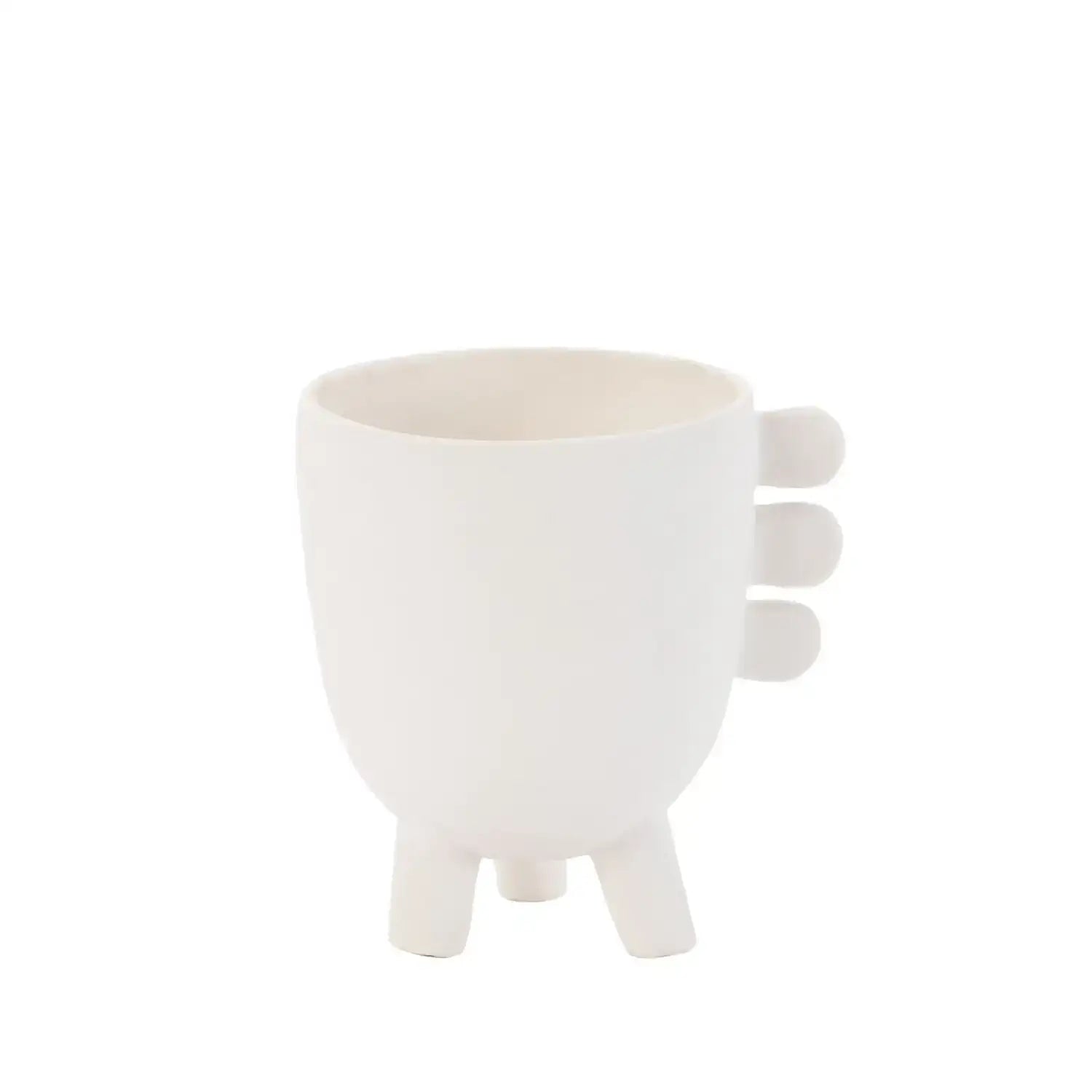GLOBAL VIEWS PRIMITIVE PORCELAIN 3 LEG CACHE POT - Decorative Accents