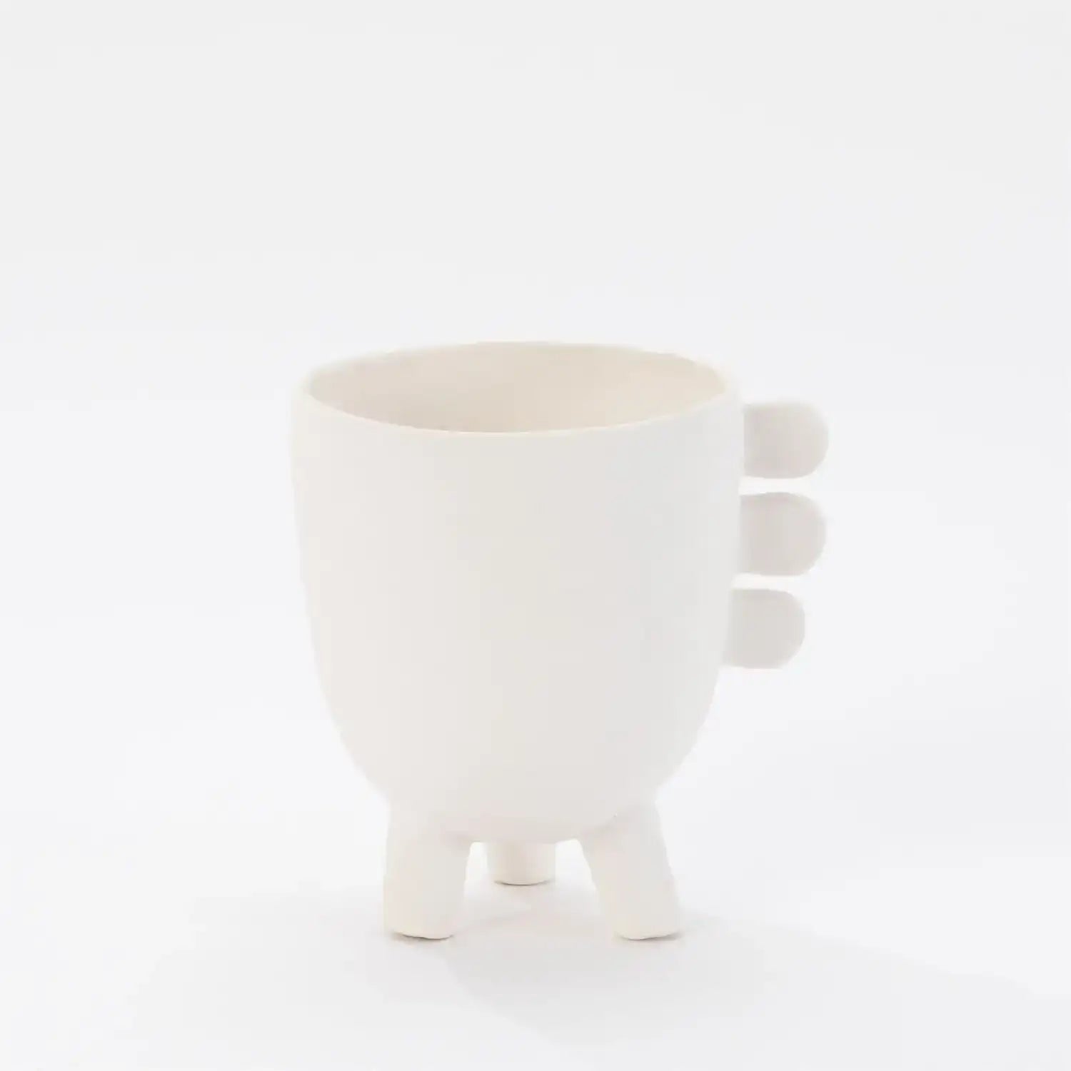 GLOBAL VIEWS PRIMITIVE PORCELAIN 3 LEG CACHE POT - Decorative Accents