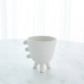 GLOBAL VIEWS PRIMITIVE PORCELAIN 3 LEG CACHE POT - Decorative Accents