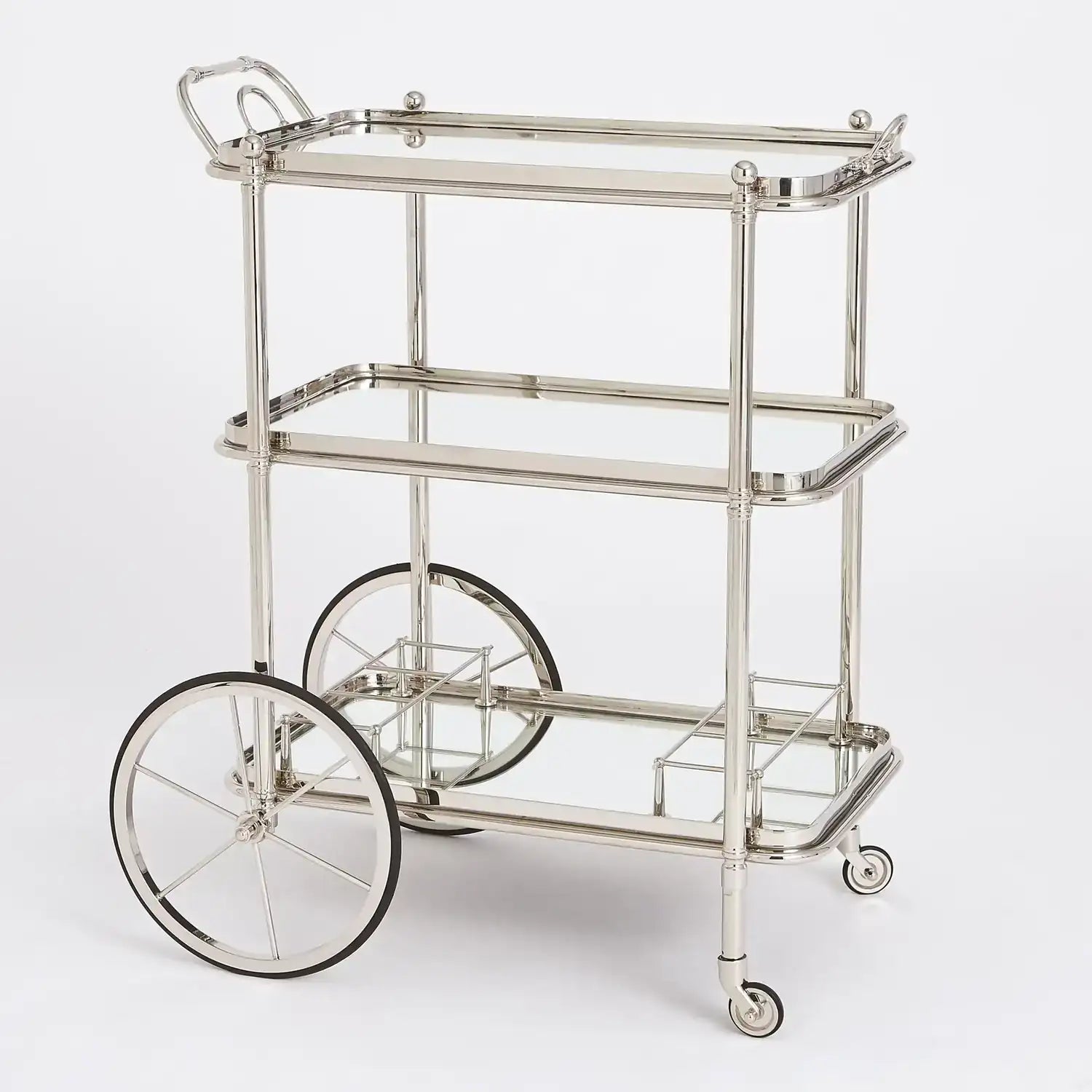 GLOBAL VIEWS ENGLISH BAR CART AND TEA TROLLEY - Cabinets & Bar