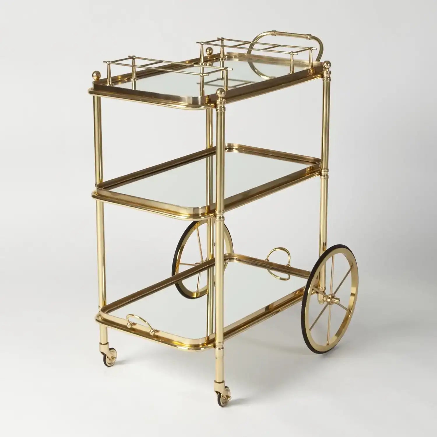 GLOBAL VIEWS ENGLISH BAR CART AND TEA TROLLEY - Cabinets & Bar