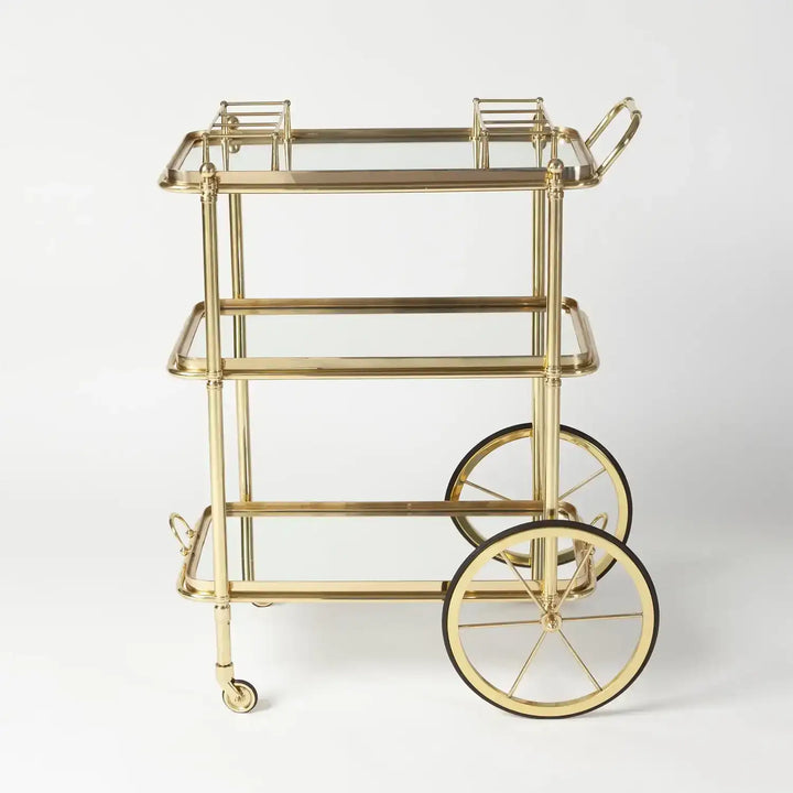 GLOBAL VIEWS ENGLISH BAR CART AND TEA TROLLEY - Cabinets & Bar