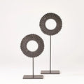 GLOBAL VIEWS FOUR LAYER HORN SCALLOPED MOUNTED RING - Decorative Accents