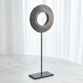 GLOBAL VIEWS FOUR LAYER HORN SCALLOPED MOUNTED RING - Decorative Accents