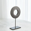 GLOBAL VIEWS FOUR LAYER HORN SCALLOPED MOUNTED RING - Decorative Accents