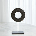 GLOBAL VIEWS FOUR LAYER HORN SCALLOPED MOUNTED RING - Decorative Accents