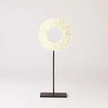 GLOBAL VIEWS FOUR LAYER BONE SCALLOPED MOUNTED RING - Decorative Accents