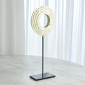 GLOBAL VIEWS FOUR LAYER BONE SCALLOPED MOUNTED RING - Decorative Accents
